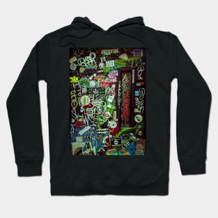 Green Sticker Art Graffiti Tag NYC Hoodie